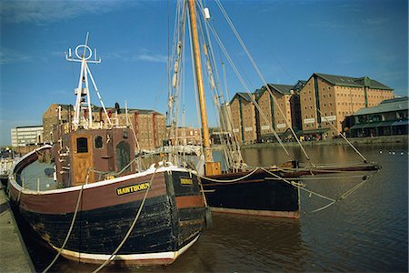 Boats in docks, Gloucester, Gloucestershire, England, United Kingdom, Europe Fotografie stock - Rights-Managed, Codice: 841-03029963