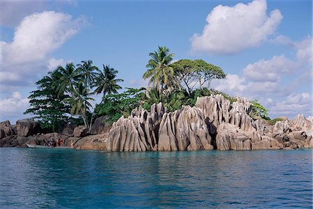 Ilet Saint Pierre (St. Pierre islet), Anse Volbert, island of Praslin, Seychelles, Indian Ocean, Africa Stock Photo - Rights-Managed, Code: 841-03034049