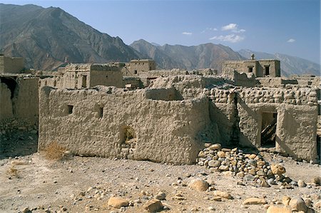 Ghost Izki Stadt, in der Nähe von Nizwa, Sultanat Oman, Naher Osten Stockbilder - Lizenzpflichtiges, Bildnummer: 841-03034138