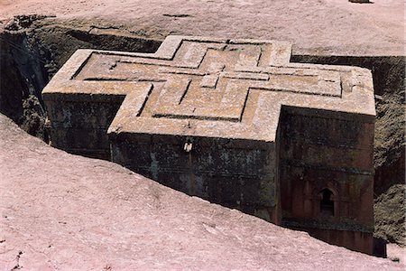 Rock-hewn Christian church of Bieta Ghiorghis (St. George's),Lalibela,UNESCO World Heritage Site,Wollo region,Ethiopia,Africa Stock Photo - Rights-Managed, Code: 841-03034152