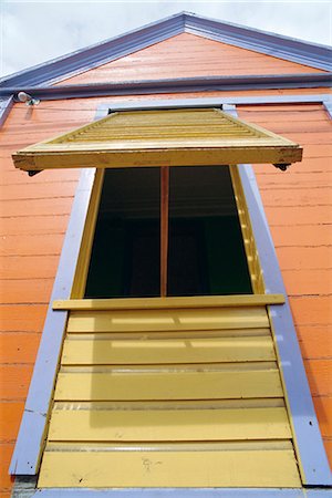 Orange painted wooden house Stock Photo - Rights-Managed, Code: 841-03034352