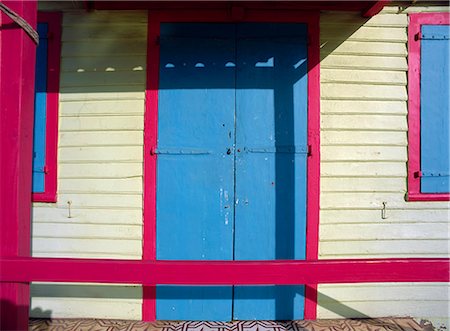 st barth - Blue Door,St. Barthelemy,French West Indies Stock Photo - Rights-Managed, Code: 841-03034527