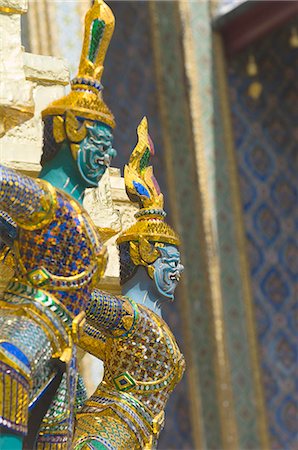 palácio real da tailândia - Figures,Grand Palace,Bangkok,Thailand,Southeast Asia,Asia Foto de stock - Direito Controlado, Número: 841-03035169
