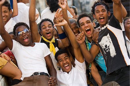 simsearch:841-03035284,k - School kids at a march,Havana,Cuba,West Indies,Central America Foto de stock - Con derechos protegidos, Código: 841-03035302