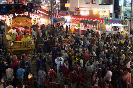 Procession of parade floats,Autumn Festival,Kawagoe,Saitama prefecture,Japan,Asia Stock Photo - Rights-Managed, Code: 841-03035773