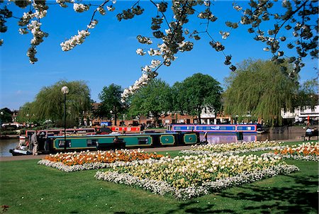 Canal de base des jardins, Stratford-upon-Avon, Warwickshire, Angleterre, Royaume-Uni, Europe Photographie de stock - Rights-Managed, Code: 841-03030017