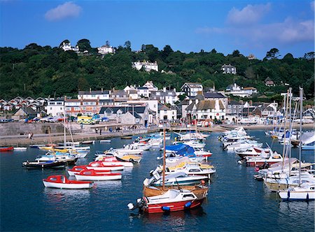 The harbour from the Cobb, Lyme Regis, Dorset, England, United Kingdom, Europe Stock Photo - Rights-Managed, Code: 841-03030031