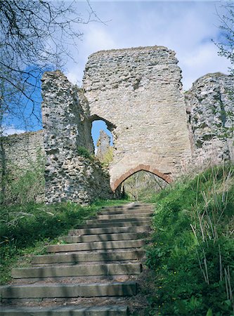 Keep gatehouse of Wigmore Castle, managed by English Heritage, Herefordshire, England, United Kingdom, Europe Foto de stock - Con derechos protegidos, Código: 841-03030069