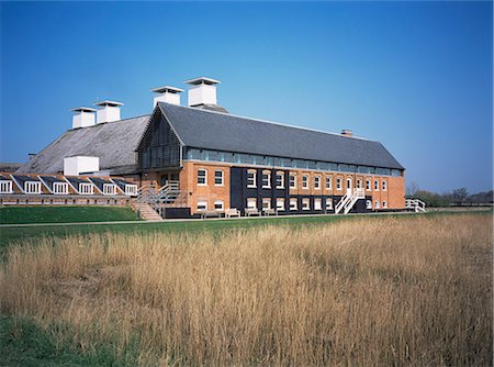 reed bed - Maltings Concert Hall from the reed beds, Snape, Suffolk, England, United Kingdom, Europe Stock Photo - Rights-Managed, Code: 841-03030093