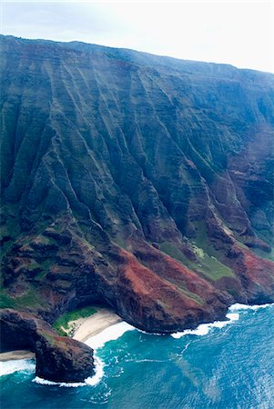 Na Pali, north coast of the island of Kauai, Hawaii, United States of America, Pacific, North America Foto de stock - Con derechos protegidos, Código: 841-03030668