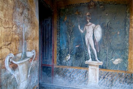 pompeii - Fresco from the House of Venus, Pompeii, a large Roman town destroyed in 79AD by a volcanic eruption from Mount Vesuvius, near Naples, Campania, Italy, Europe Stock Photo - Rights-Managed, Code: 841-03030768