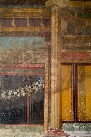 pompa - Fresco at the Villa dei Misteri, Pompeii, a large Roman town destroyed in 79AD by a volcanic eruption from Mount Vesuvius, UNESCO World Heritage Site, near Naples, Campania, Italy, Europe Foto de stock - Direito Controlado, Número: 841-03030775