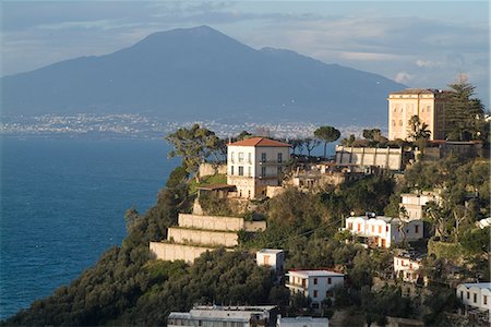 Vue sur le Vésuve et Vico Equense, près de Naples, Campanie, Italie, Méditerranée, Europe Photographie de stock - Rights-Managed, Code: 841-03030797