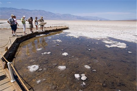 Badwater, the lowest point in North America, Death Valley National Park, California, United States of America, North America Stock Photo - Rights-Managed, Code: 841-03030813