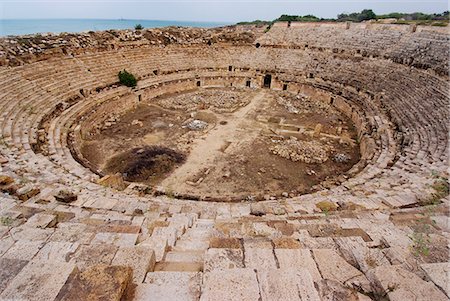 Amphitheatre, Roman ruins, Leptis Magna, UNESCO World Heritage Site, Libya, North Africa, Africa Foto de stock - Con derechos protegidos, Código: 841-03030930