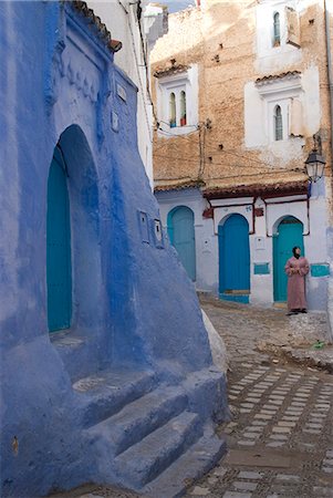 Chefchaouen, near the Rif Mountains, Morocco, North Africa, Africa Foto de stock - Con derechos protegidos, Código: 841-03030957