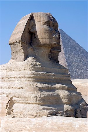 The Sphinx at the Pyramids, Giza, UNESCO World Heritage Site, near Cairo, Egypt, North Africa, Africa Stock Photo - Rights-Managed, Code: 841-03031032