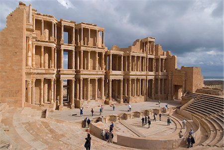 Theater, römische Website von Sabratha, UNESCO World Heritage Site, Libyen, Nordafrika, Afrika Stockbilder - Lizenzpflichtiges, Bildnummer: 841-03031067