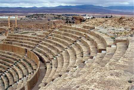 Theatre, Roman site of Timgad, UNESCO World Heritage Site, Algeria, North Africa, Africa Stock Photo - Rights-Managed, Code: 841-03031061
