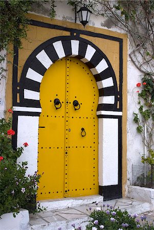 sidi bou said - Door, Sidi Bou Said, near Tunis, Tunisia, North Africa, Africa Foto de stock - Con derechos protegidos, Código: 841-03031084