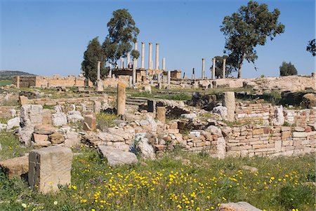 simsearch:841-03031658,k - Capitolium (Temple aux trois principaux dieux), les ruines romaines de Thuburbo Majus, Tunisie, Afrique du Nord, Afrique Photographie de stock - Rights-Managed, Code: 841-03031091