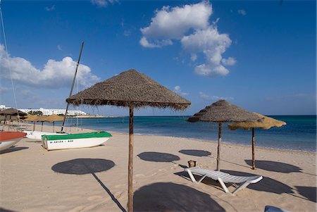 Mediterranean Sea beach to the north of Hammamet, Tunisia, North Africa, Africa Stock Photo - Rights-Managed, Code: 841-03031114