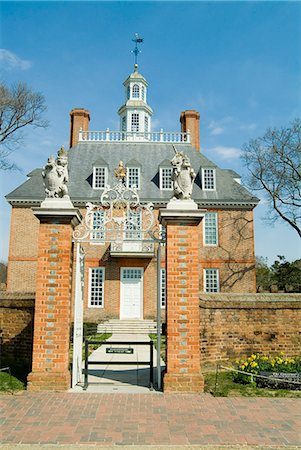 Governor's Palace, Williamsburg, Virginia, United States of America, North America Foto de stock - Direito Controlado, Número: 841-03031290