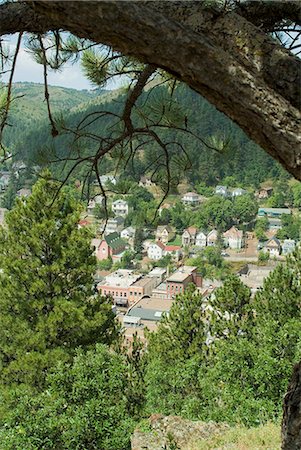 simsearch:841-03518005,k - View over Deadwood, South Dakota, United States of America, North America Foto de stock - Con derechos protegidos, Código: 841-03031309