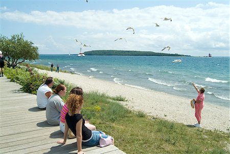 Plage, Mackinac Island, Michigan, États-Unis d'Amérique, l'Amérique du Nord Photographie de stock - Rights-Managed, Code: 841-03031328