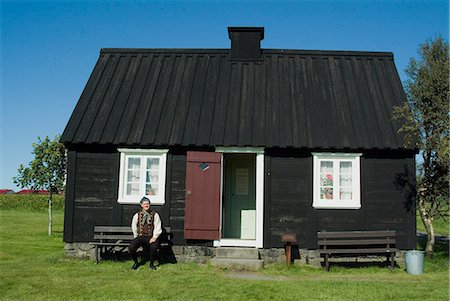reykjavik - Arbaejarsafn Musée en plein Air de l'habitat traditionnel dans toute l'Islande, la vallée de Ellidaar, Reykjavik, Islande, régions polaires Photographie de stock - Rights-Managed, Code: 841-03031472