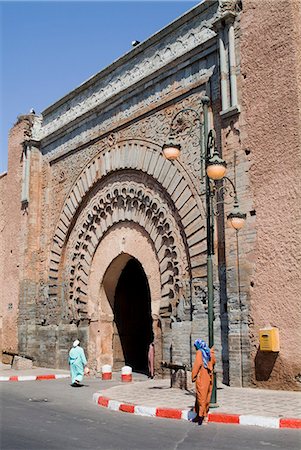 simsearch:841-03031488,k - City gate near Kasbah, Marrakech, Morocco, North Africa, Africa Stock Photo - Rights-Managed, Code: 841-03031489