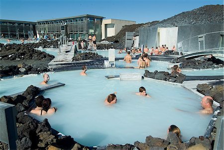 Blue Lagoon (mineral baths), near Keflavik, Iceland, Polar Regions Stock Photo - Rights-Managed, Code: 841-03031482