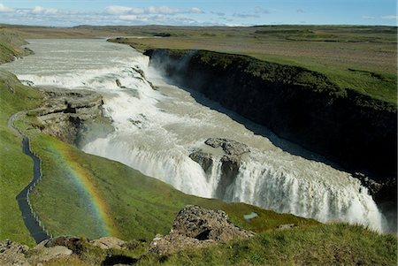 Gullfoss (Golden Falls), Iceland, Polar Regions Stock Photo - Rights-Managed, Code: 841-03031513