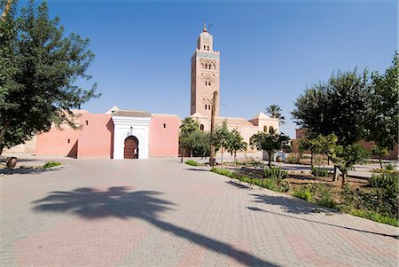 simsearch:841-02918702,k - Minaret de la Koutoubia (mosquée des libraires), Marrakech, Maroc, Afrique du Nord, Afrique Photographie de stock - Rights-Managed, Code: 841-03031535