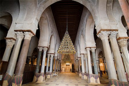 photo of mosque tunisia - Interior, Mosque Okba (the Great Mosque), Kairouan, UNESCO World Heritage Site, Tunisia, North Africa, Africa Stock Photo - Rights-Managed, Code: 841-03031650