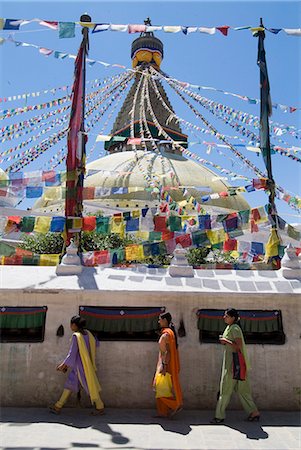 simsearch:841-03031815,k - Boudhanath (Bodhnath) Stupa, UNESCO World Heritage Site, Kathmandu, Nepal, Asia Foto de stock - Con derechos protegidos, Código: 841-03031701