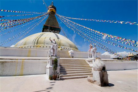 simsearch:841-02917414,k - Bodnath (la Bodhnath) Stupa, Site du patrimoine mondial de l'UNESCO, Katmandou, Népal, Asie Photographie de stock - Rights-Managed, Code: 841-03031702