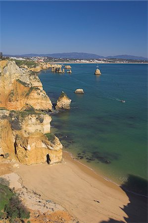 praia da camilo - Praia da Camilo, Lagos, Algarve, Portugal, Europe Foto de stock - Direito Controlado, Número: 841-03032160