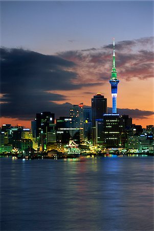 Skyline, Auckland, North Island, New Zealand, Pacific Foto de stock - Direito Controlado, Número: 841-03032175