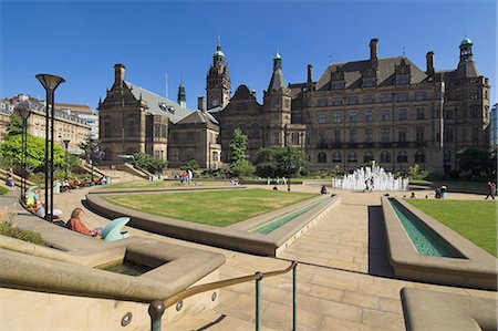 simsearch:841-07354953,k - Peace gardens et hôtel de ville, Sheffield, Yorkshire, Angleterre, Royaume-Uni, Europe Photographie de stock - Rights-Managed, Code: 841-03032226