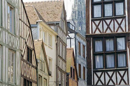 rouen - Traditional architecture, Rouen, Seine-Maritime, Haute Normandie (Normandy), France, Europe Foto de stock - Con derechos protegidos, Código: 841-03032570