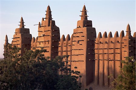 Largest earth mosque in the world, Grande Mosquee (Great Mosque), UNESCO World Heritage Site, Djenne, Mali, Africa Foto de stock - Con derechos protegidos, Código: 841-03032747