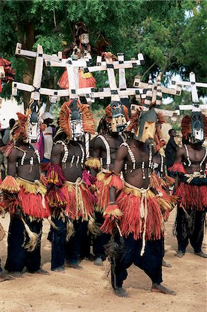 simsearch:400-05721339,k - Masked dancers, Sangha, Dogon area, Mali, Africa Fotografie stock - Rights-Managed, Codice: 841-03032771