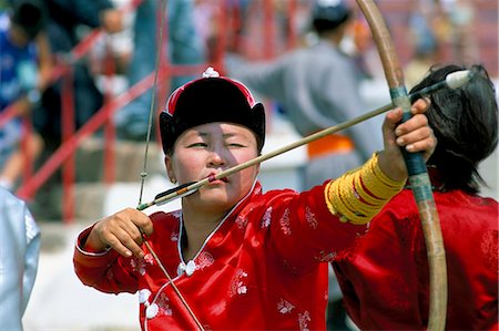 Archery contest, Naadam festival, Oulaan Bator (Ulaan Baatar), Mongolia, Central Asia, Asia Stock Photo - Rights-Managed, Code: 841-03032935