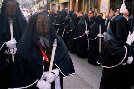 semana santa - Procession, Holy Week, Cagliari, Sardinia, Italy, Europe Foto de stock - Con derechos protegidos, Código: 841-03033077