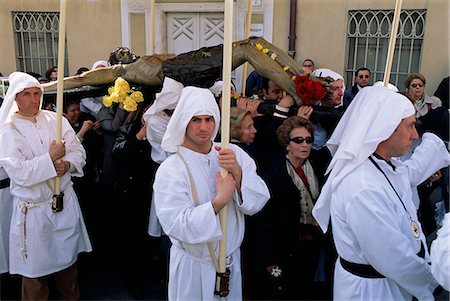 Procession, Holy Week, Cagliari, Sardinia, Italy, Europe Stock Photo - Rights-Managed, Code: 841-03033078