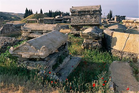 denizli - Pamukkale-Hierapolis, UNESCO World Heritage Site, Denizli province, Anatolia, Turkey, Asia Minor, Asia Foto de stock - Con derechos protegidos, Código: 841-03033100