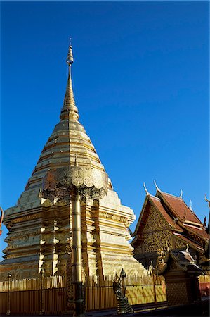 Wat Phra That Doi Suthep, near Chiang Mai, Thailand, Southeast Asia, Asia Stock Photo - Rights-Managed, Code: 841-03033172