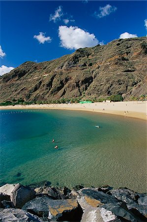 Playa de las Teresitas, Santa Cruz de Tenerife, Tenerife, îles Canaries, Espagne, Atlantique, Europe Photographie de stock - Rights-Managed, Code: 841-03033334
