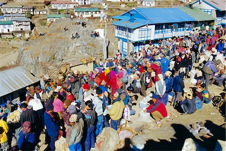 simsearch:841-05795832,k - Le marché du samedi, Namche Bazar, Everest région, Népal Photographie de stock - Rights-Managed, Code: 841-03033501